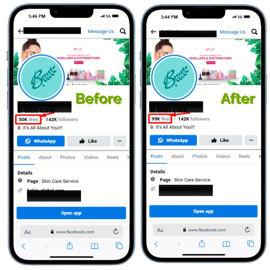 Benefits after buying real facebook likes from RB IT Agency